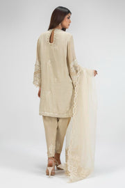 Buy Royal Beige Shade Straight Shirt Style Luxury Pret Pakistani Salwar Suit