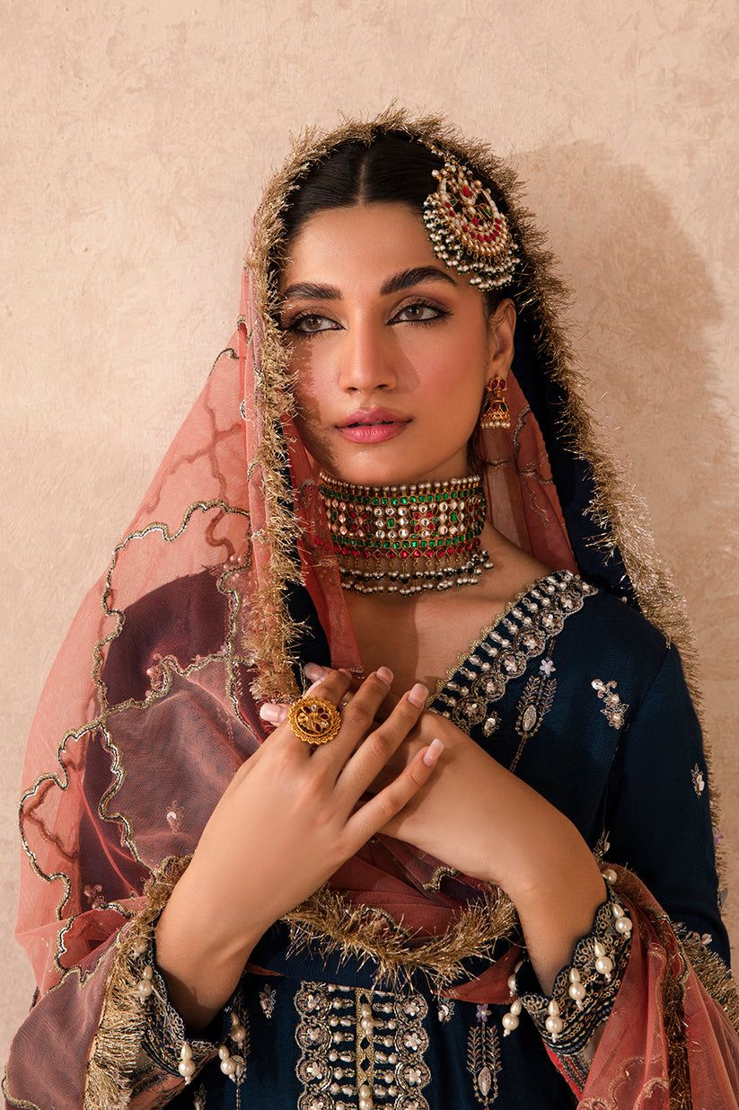 Buy Royal Blue Embroidered Pakistani Kameez Sharara with Dupatta Suit 2023