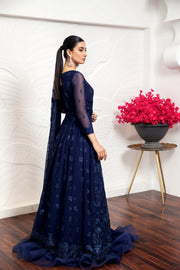 Buy Royal Blue Embroidered Pakistani Pishwas Dupatta Party Wear 2023