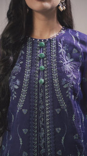 Buy Royal Blue Heavily Embroidered Pakistani Salwar Kameez Dupatta
