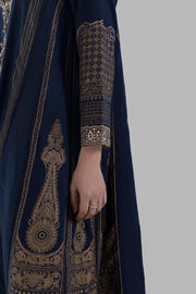 Buy Royal Navy Blue Ready To Wear Lawn Basic A Line Pakistani Salwar Suit 2024