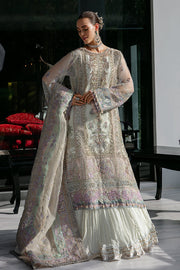 Buy Silver Embellished Pakistani Wedding Dress Kameez Crushed Sharara Style 2023