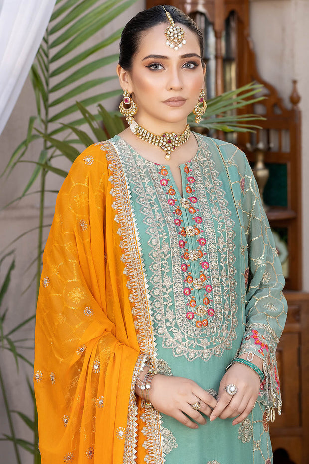 Buy Sky Blue Heavily Embroidered Pakistani Kameez Salwar Suit Dupatta 2023