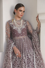 Buy Smoke Purple Heavily Embroidered Pishwas Pakistani Wedding Dress
