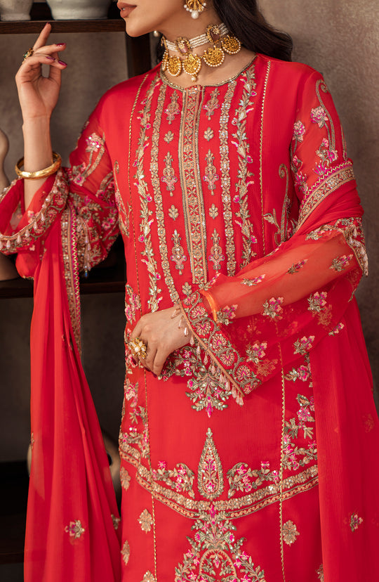 Buy Stunning Red Embroidered Pakistani Salwar Kameez Wedding Dress 2023
