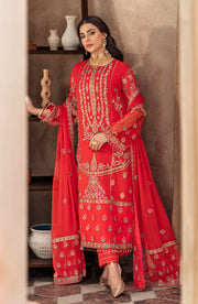 Buy Stunning Red Embroidered Pakistani Salwar Kameez Wedding Dress