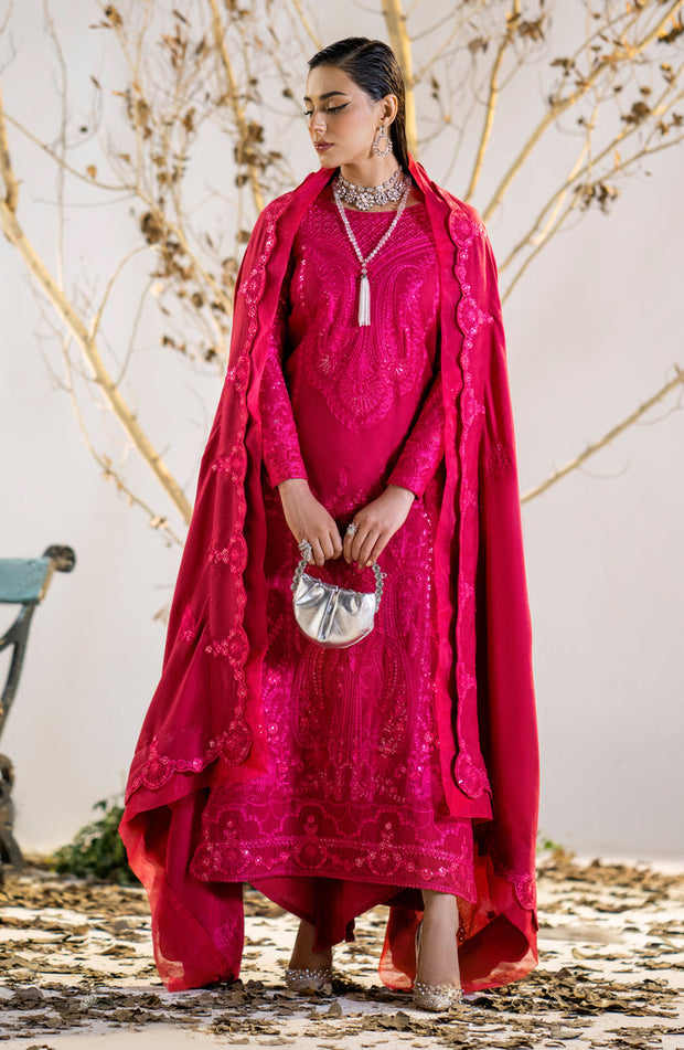 Buy Stunning Shocking Pink Embroidered Pakistani Salwar Kameez Suit