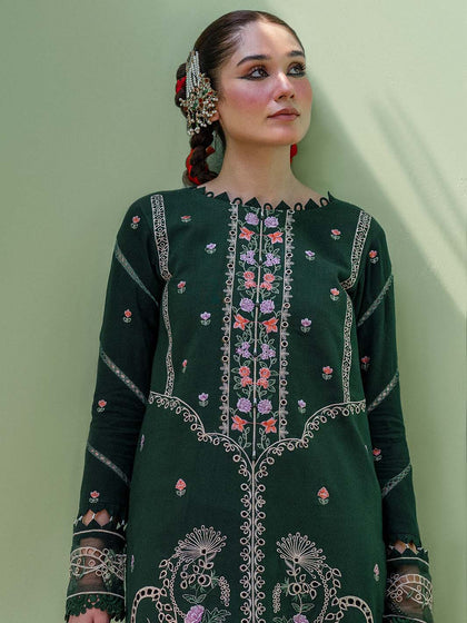 Buy Tea Green Embroidered Pakistani Salwar Kameez Dupatta Party Dress