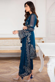 Buy Teal Blue Heavily Embroidered Pakistani Salwar Kameez Party Wear