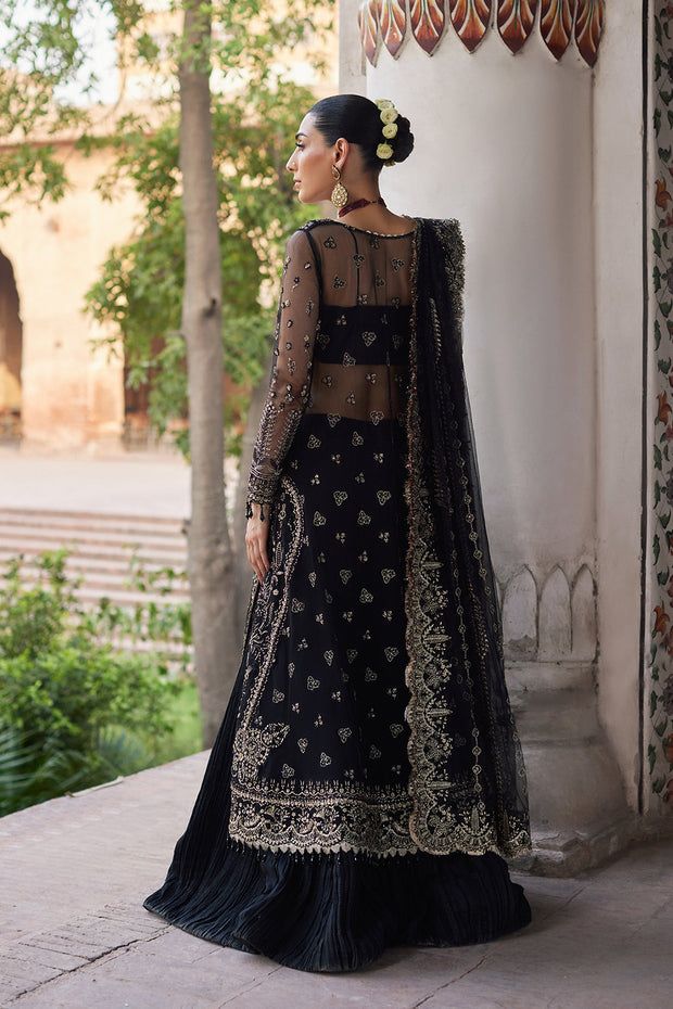 Buy Traditional Black Embroidered Pakistani Wedding Dress Gown Sharara