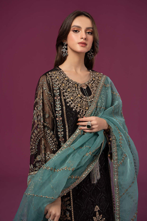 Buy Traditional Black Shade Maria B Luxury Formal Pakistani Salwar Suit