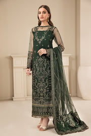 Buy Traditional Bottle Green Heavily Embroidered Pakistani Salwar Kameez 2023