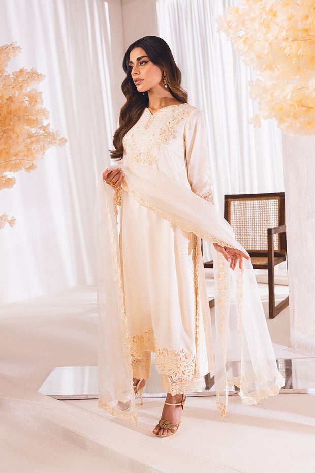 Buy Traditional Embellished Ivory Pakistani Salwar Kameez Dupatta Salwar Suit