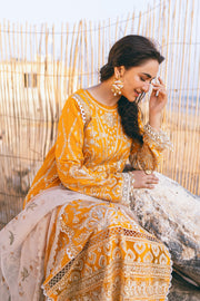 Buy Traditional Mustard Embroidered Pakistani Salwar Kameez Party Dress