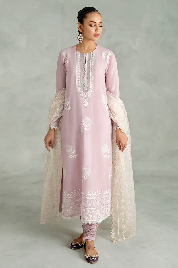 Buy Traditional Pakistani Salwar Suit in Lilac Salwar Kameez and Dupatta