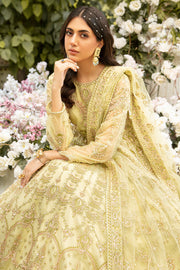 Buy Yellow Lime Heavily Embellished Pishwas Pakistani Wedding Dress