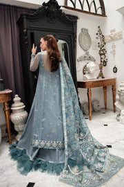 Buy Zinc Shade Embroidered Pakistani Wedding Dress Gown Style Pishwas 2023