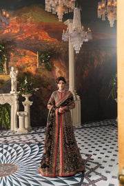 Classic Black Pakistani Bridal Dress in Open Pishwas Style
