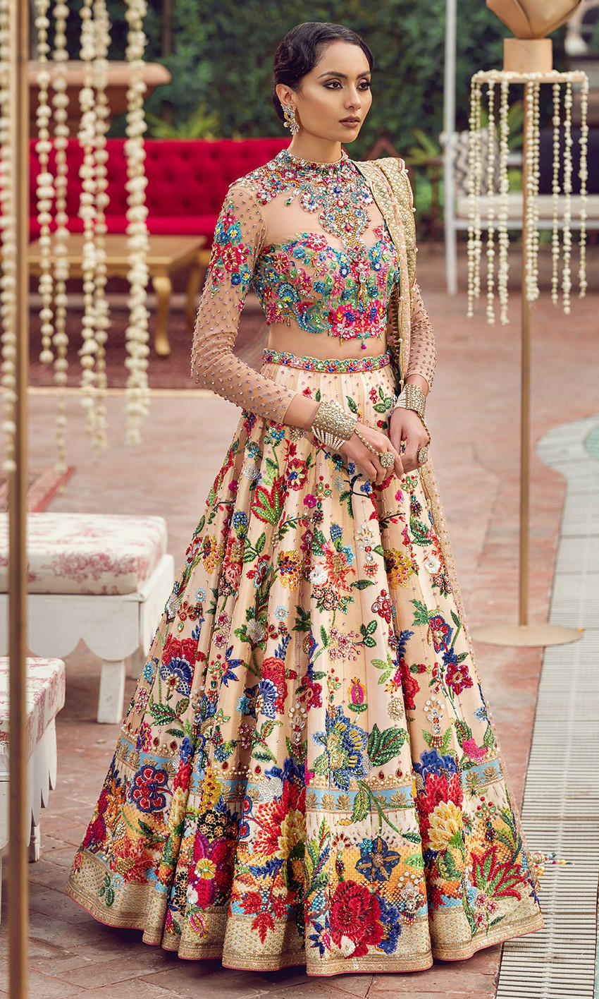 Classic Bridal Lehenga Choli and Dupatta Wedding Dress
