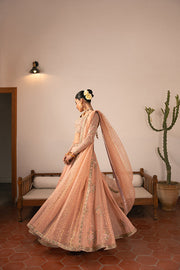Classic Bridal Wedding Dress in Pink Choli and Lehenga Style