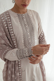 Classic Heavily Embellished Grey Pakistani Salwar kameez Dupatta 2023