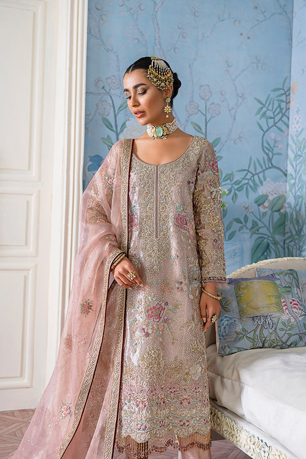 Classic Kameez Trouser Pink Pakistani Wedding Dress