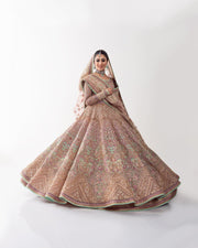 Classic Lehenga Choli Dupatta Pink Bridal Wedding Dress Online