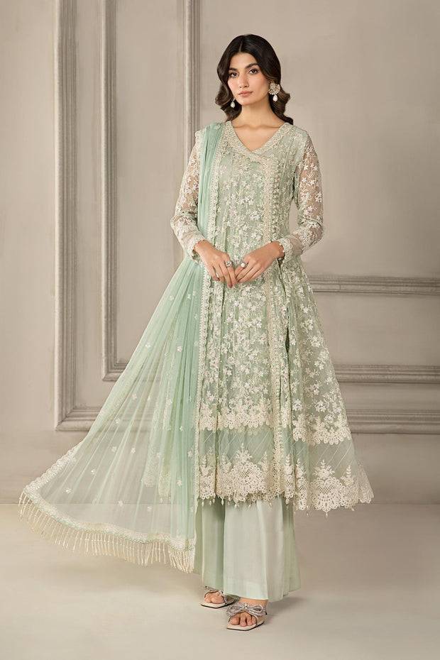 Classic Light Green Shade Maria B Luxury Formal Pakistani Salwar Suit