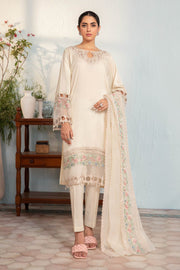 Classic Off White Embroidered Pakistani Salwar Kameez with Dupatta