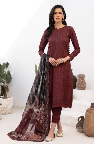 Classic Pakistani Salwar Kameez with Dupatta Maroon Dress In USA