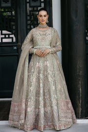 Classic Pink Embroidered Pakistani Wedding Dress in Pishwas Style