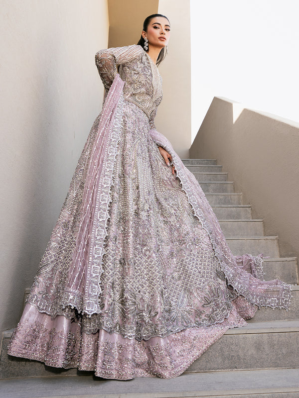 Lavender Pishwas and Lehenga - Premium Pakistani Bridal Dresses
