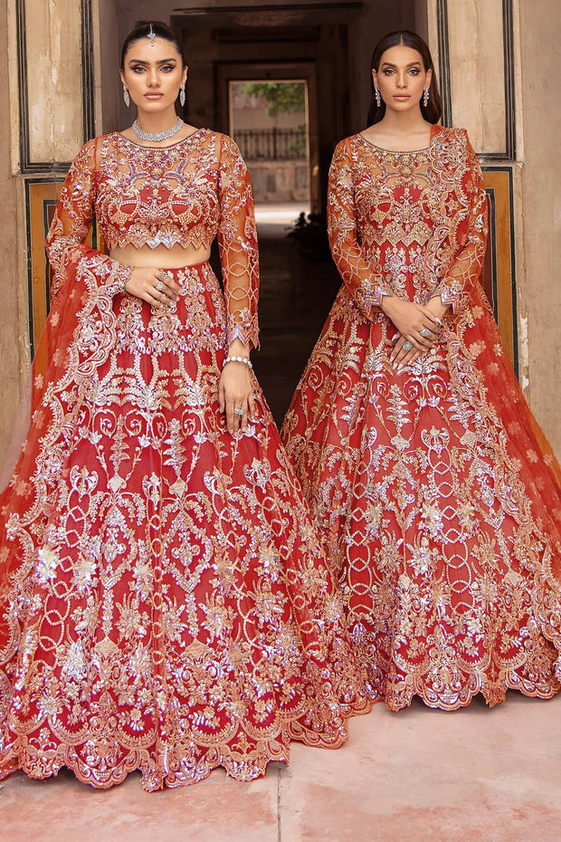Elegant Pakistani Bridal Dress with Embroidered Details