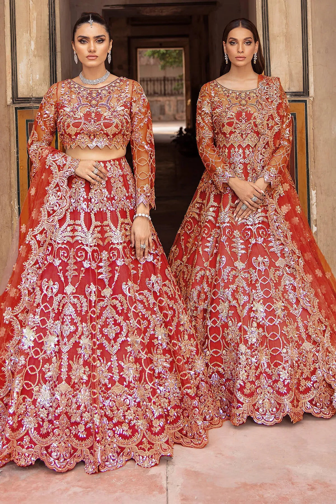 Exquisite Pakistani Bridal Dress with Intricate Embroidery