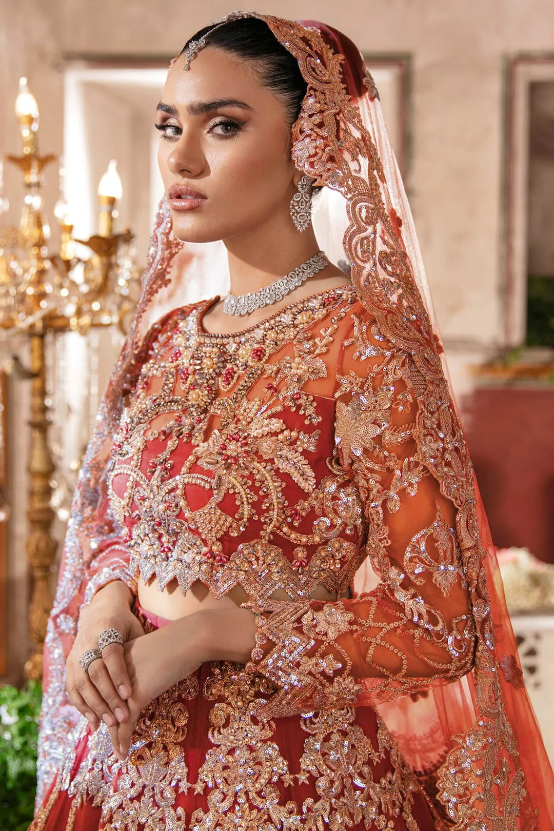 Exquisite Pakistani Bridal Dress with Intricate Embroidery