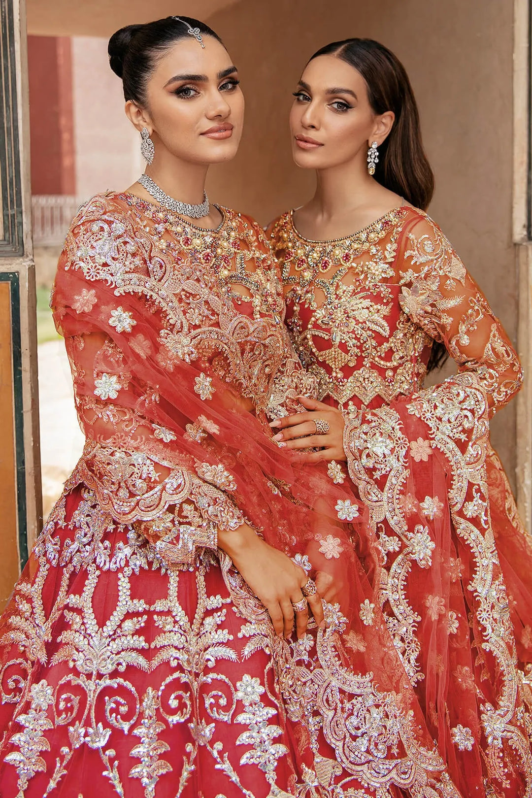 Elegant Pakistani Bridal Dress with Embroidered Details