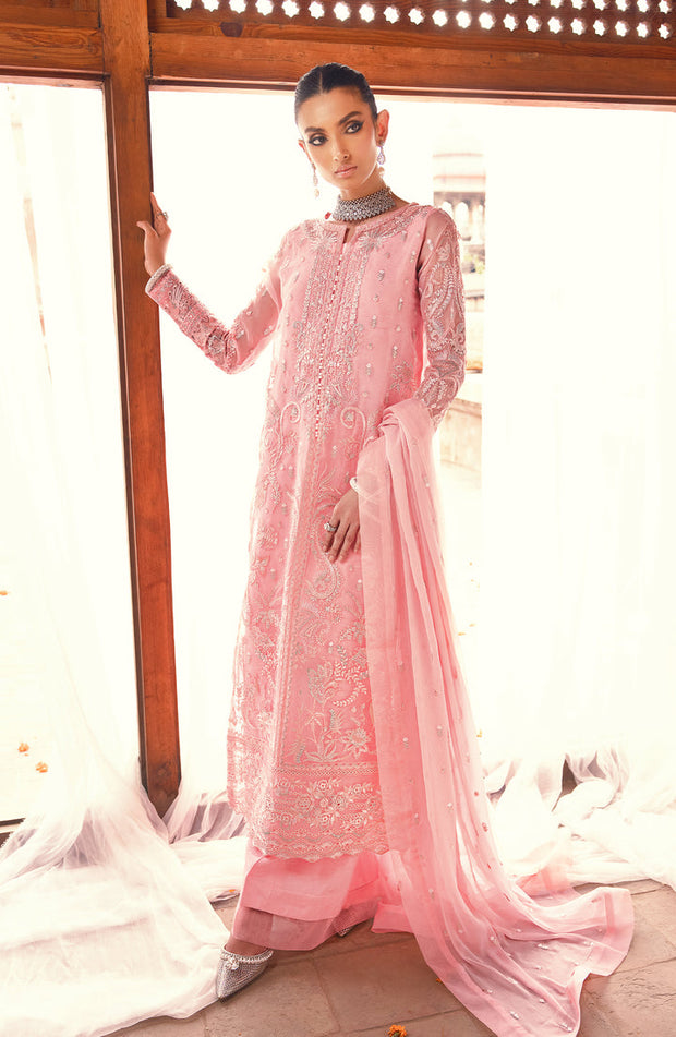 Crystal Pink Embroidered Pakistani Salwar Kameez Dupatta Salwar Suit