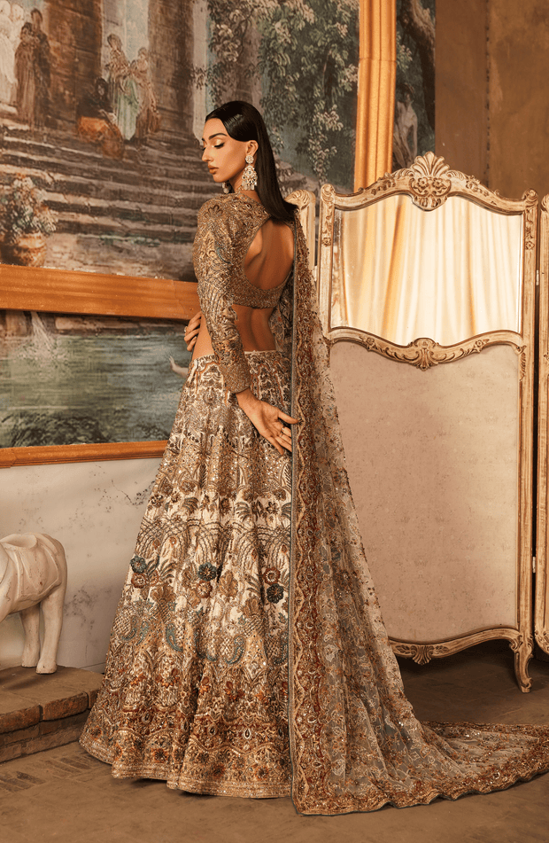 Ethereal White Pakistani Bridal Lehenga for Graceful Brides