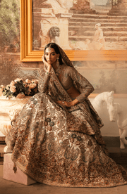 Ethereal White Pakistani Bridal Lehenga for Graceful Brides