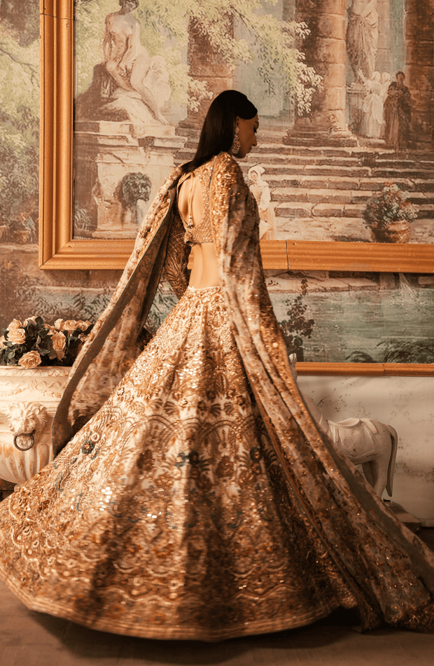 Ethereal White Pakistani Bridal Lehenga for Graceful Brides
