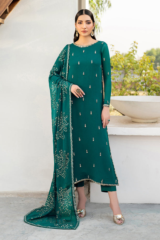 Elegant Hand Embellished Chiffon Dress Set