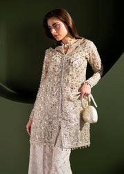 Elegant Ivory Pakistani Wedding Dress for Festive Occasions