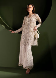 Elegant Ivory Pakistani Wedding Dress for Festive Occasions