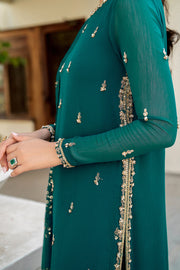 Elegant Hand Embellished Chiffon Dress Set
