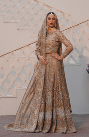 Elegant Silver Grey Pakistani Bridal Lehenga Choli