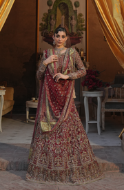 Luxurious Red Pakistani Bridal Lehenga for Modern Brides