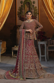 Luxurious Red Pakistani Bridal Lehenga for Modern Brides