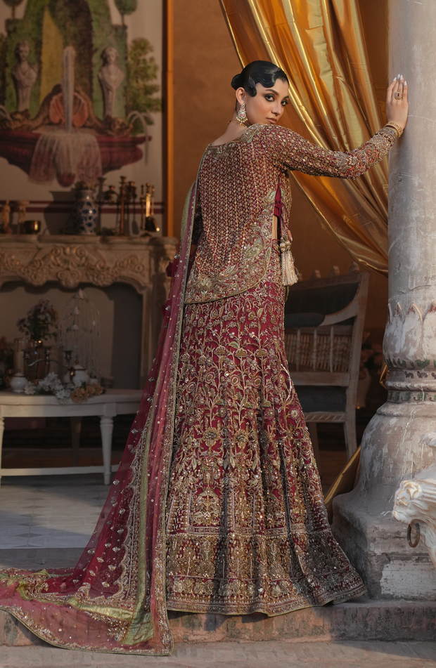 Luxurious Red Pakistani Bridal Lehenga for Modern Brides
