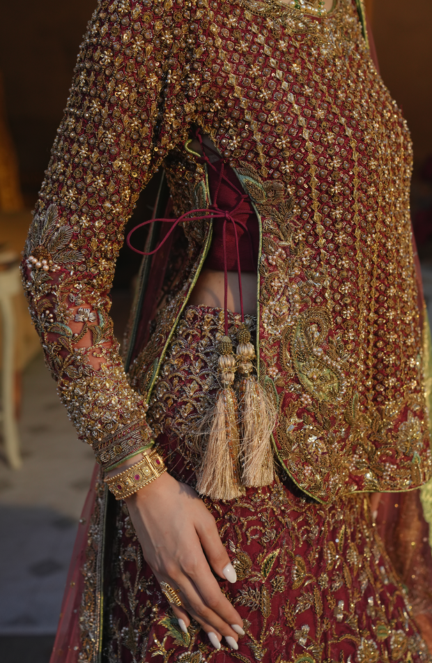 Luxurious Red Pakistani Bridal Lehenga for Modern Brides