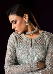 Elegant Turquoise Pakistani Wedding Dress with Embroidery